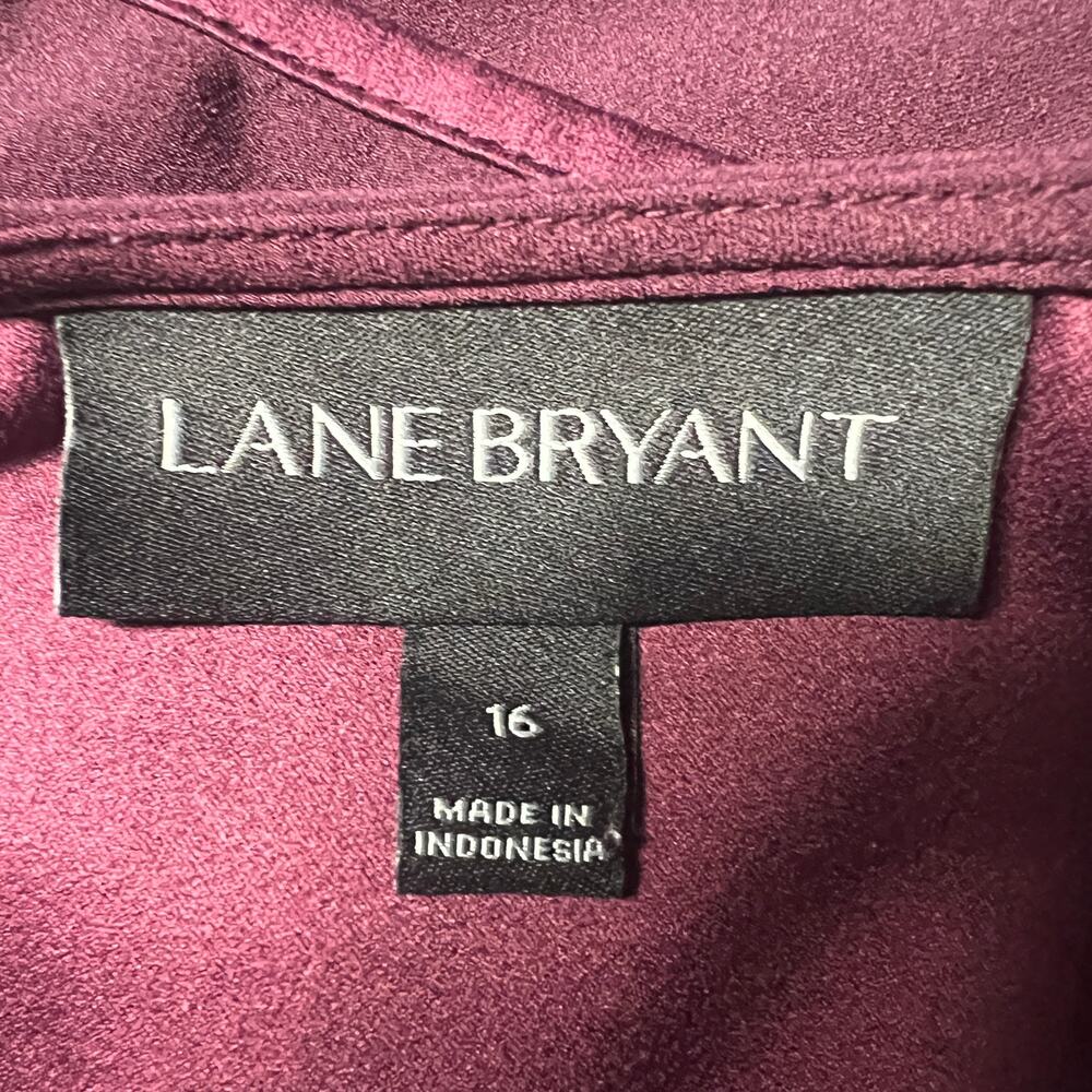 Lane Bryant Burgundy Sleeveless Blouse - Picture 2 of 11